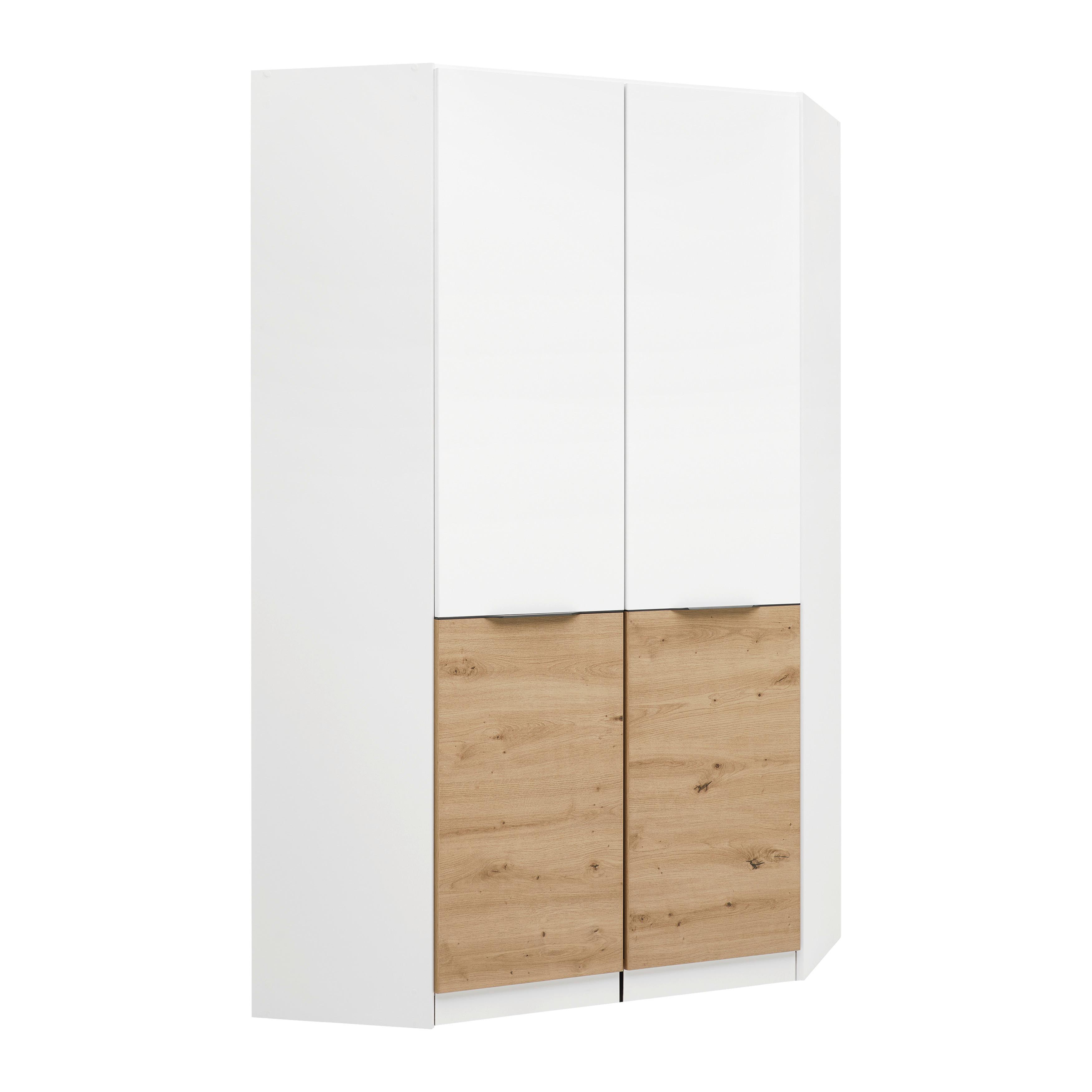PRŮCHOZÍ ROHOVÁ SKŘÍŇ MAX-EXTRA - bílá/šedá, Konvenční, kompozitní dřevo/plast (117/197/117cm)