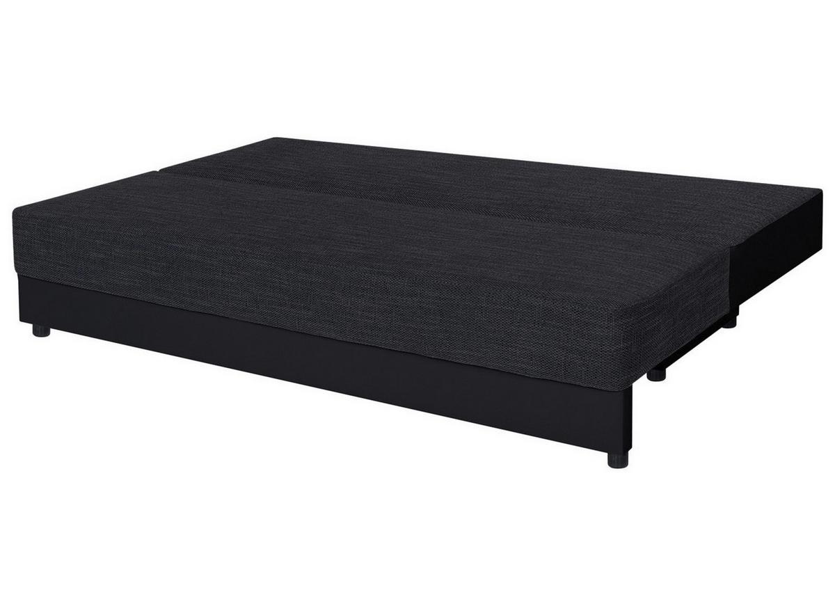 Schlafsofa Lucy Schwarz B: 200 cm - Schwarz, Design, Holzwerkstoff/Textil (200/90/103cm) - P & B