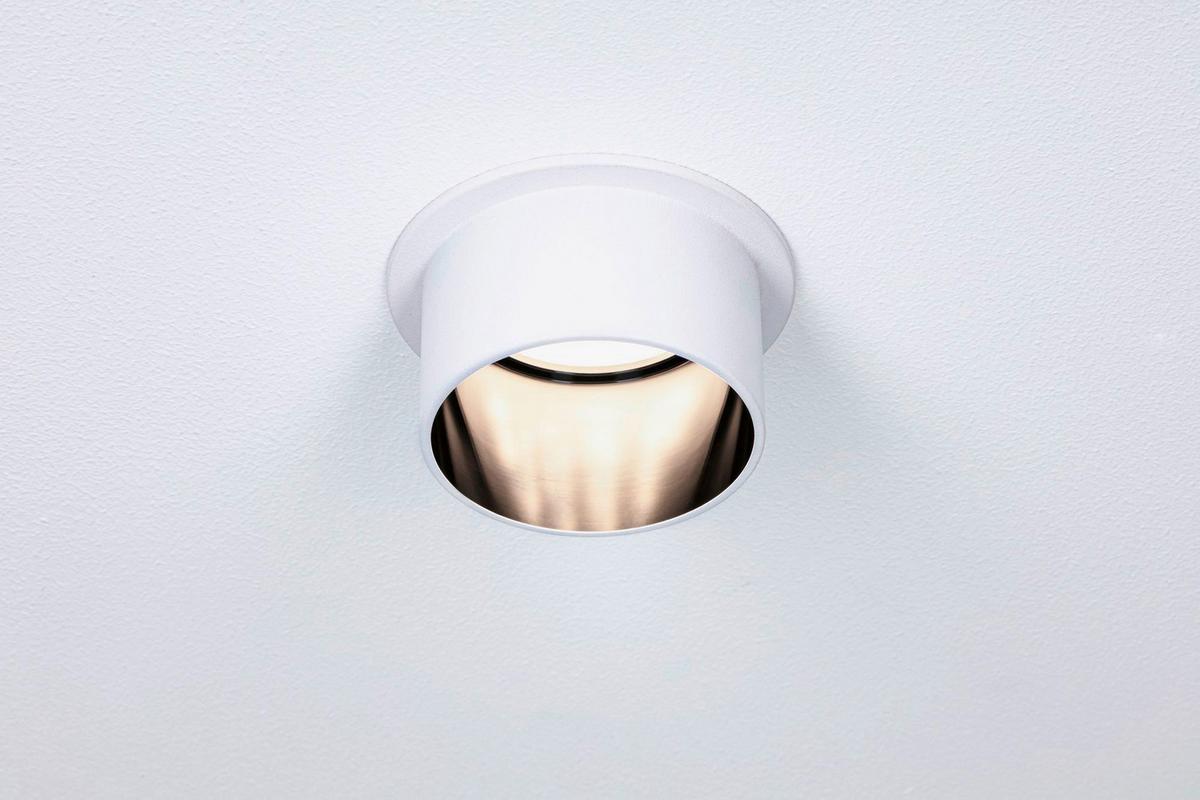 Deckenleuchte Ø 6,8 cm 1-Flammig, dimmbar - Schwarz/Weiß, Basics, Metall (6,8/4,5cm) - Paulmann