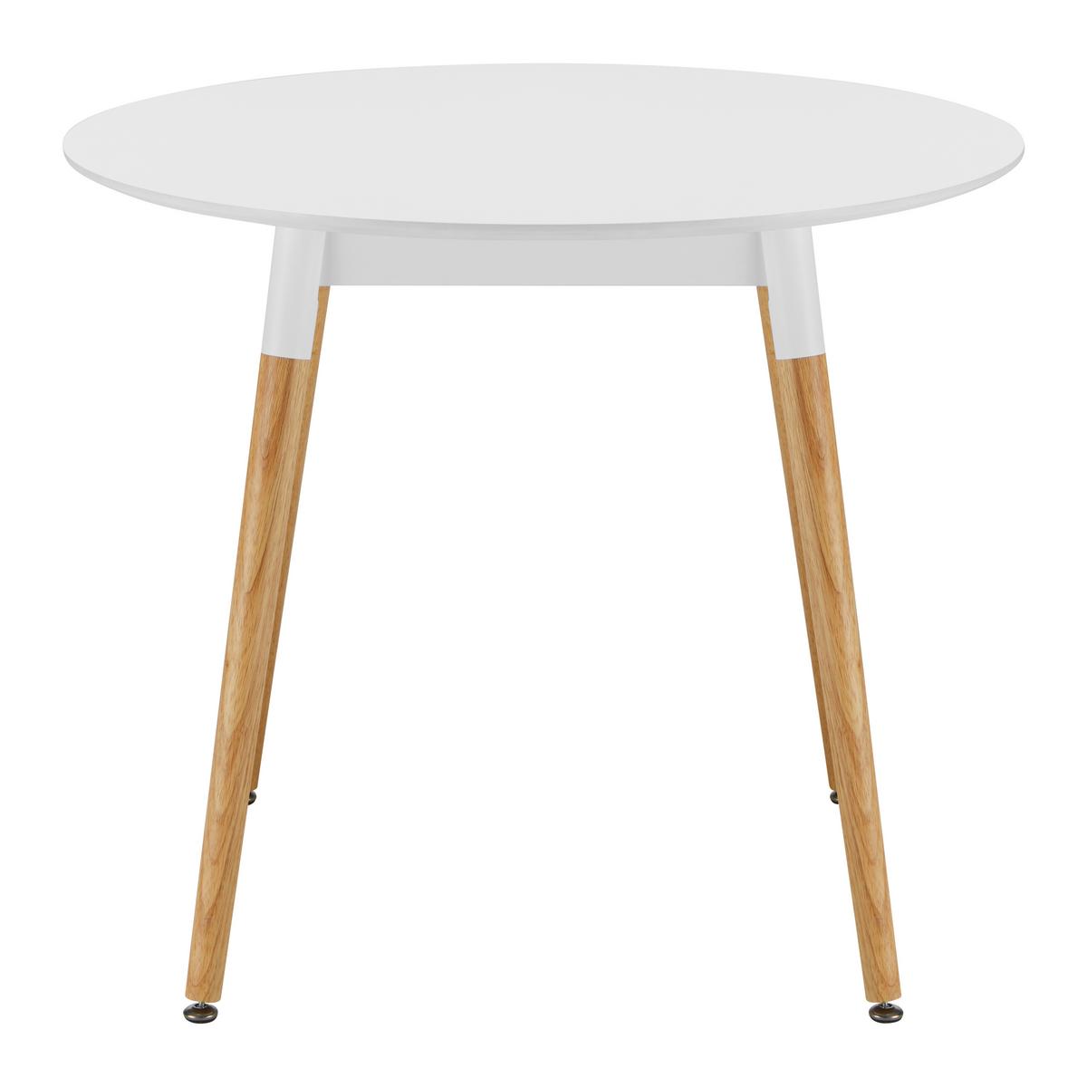 Jídelní stůl GAIA 90 cm - bílá/barvy dubu, Moderní, dřevo/kompozitní dřevo (90/75cm) - Bessagi Home