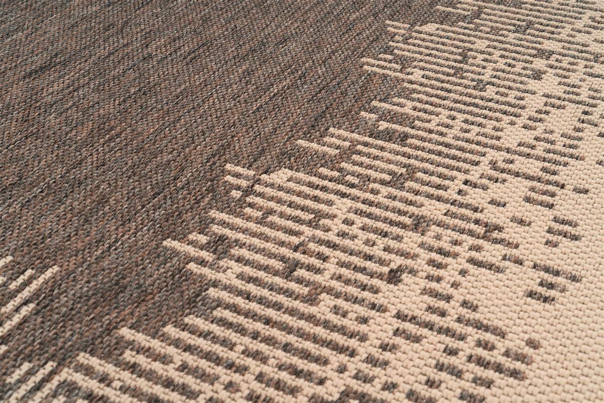 Flachwebteppich Splash 900 Braun/Creme, 160x230 cm - Creme/Braun, KONVENTIONELL, Textil (160/230cm)