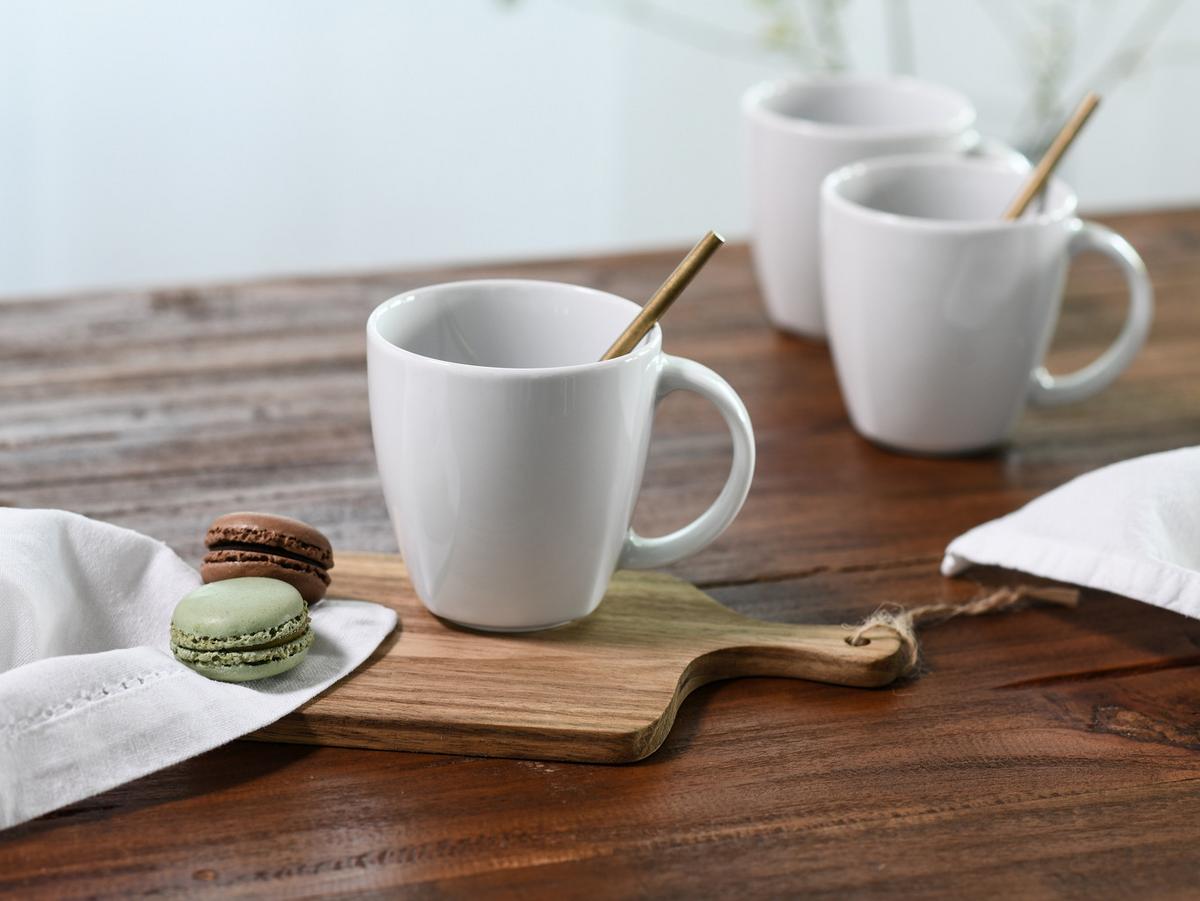 Kaffeebecher Porzellan 300 Ml 6 Stk. Victoria - Weiß, Basics, Keramik - Creatable