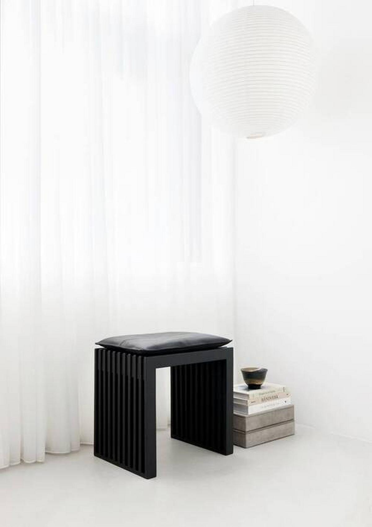 Bankauflage Lederkissen Schwarz B: 45 cm - Schwarz, Design, Leder (45/3/35cm) - MID.YOU