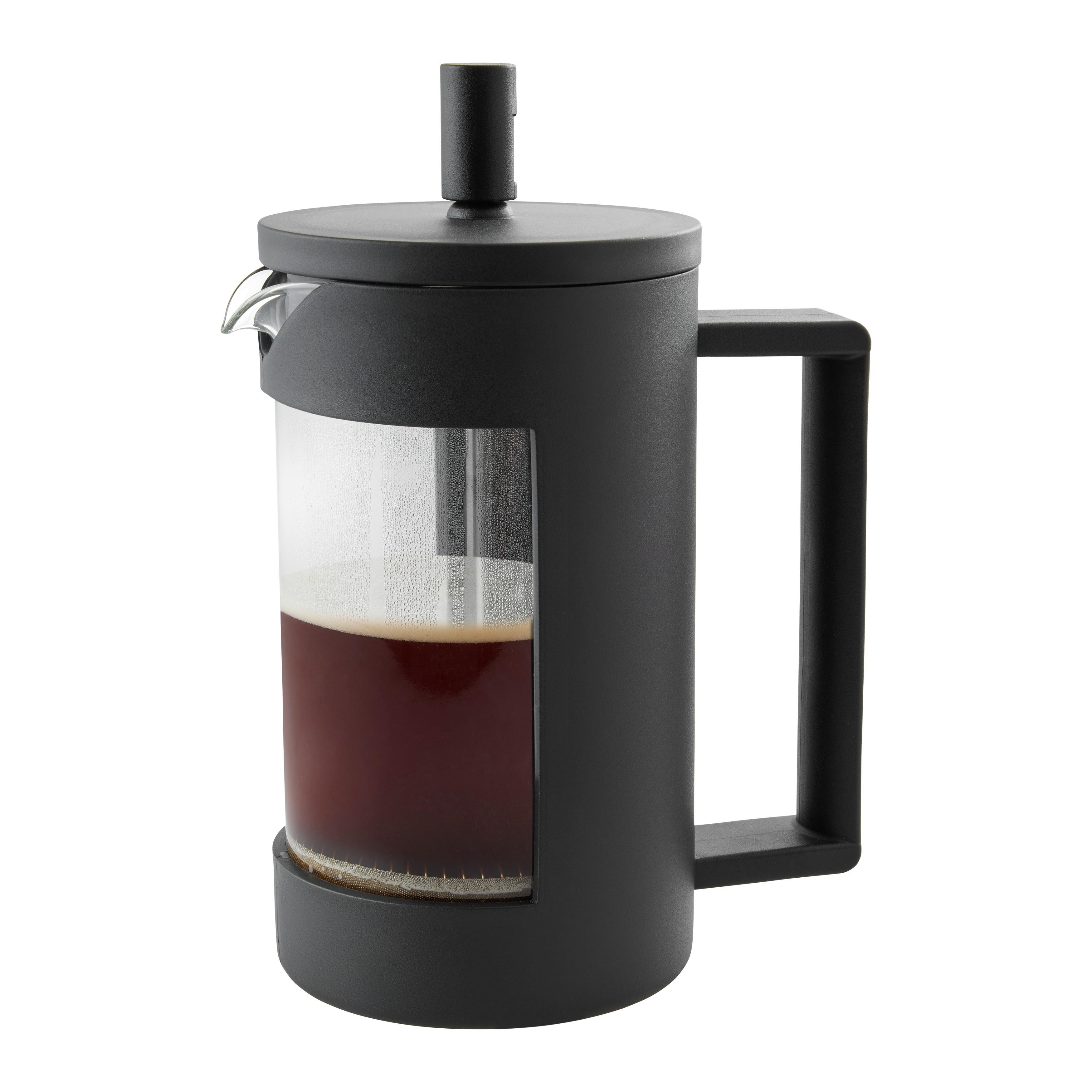 French press kanvica ALBERTO - čierna, Konventionell, sklo (9/19,3cm) - Mömax