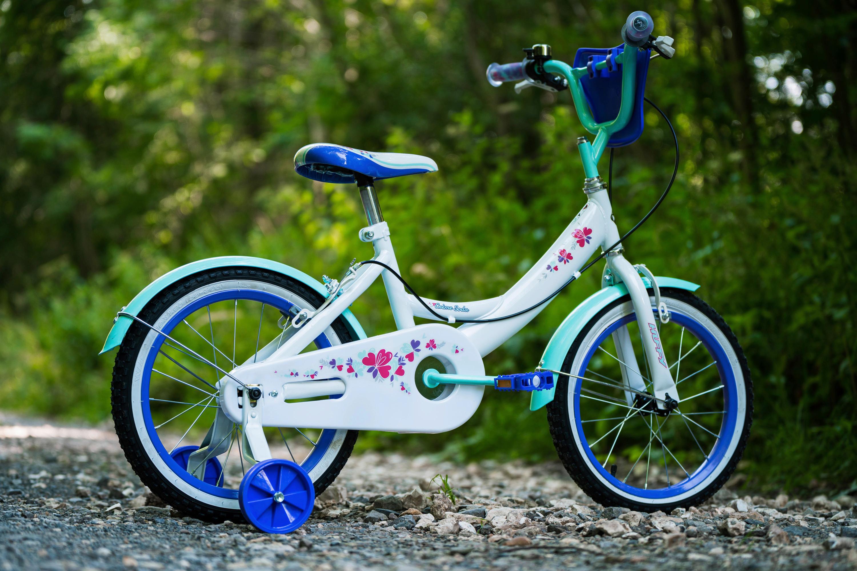 Kinderfahrrad mit Stützrädern Huffy Creme Soda 16 Zoll - Lila/Weiß, Basics, Metall (54/106/78cm)