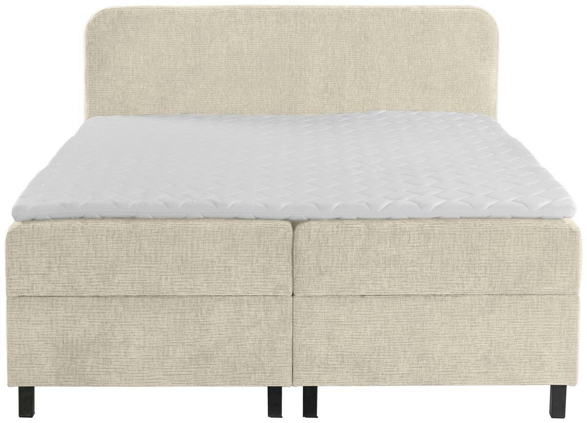 Boxbett mit Topper & Bettkasten 180x200 Viva - Creme/Schwarz, MODERN, Holz/Kunststoff (180/200cm) - MID.YOU