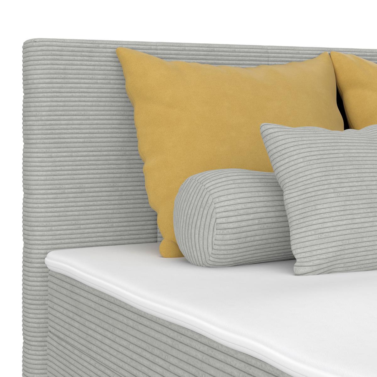 Kárpitozott Ágy Adria 160/200cm - szürke, Konventionell, textil/fa (160/200cm)
