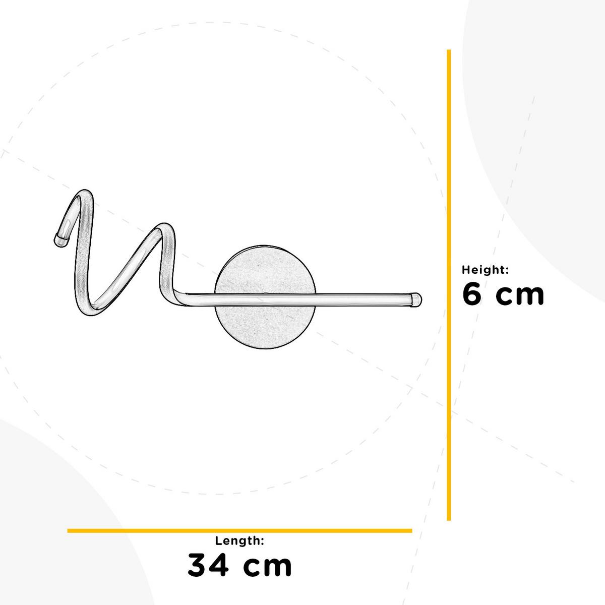 LED-Wandleuchte Twist Schwarz Hg L: 20 cm - Schwarz Hochglanz, Design, Metall (20/16/48cm)