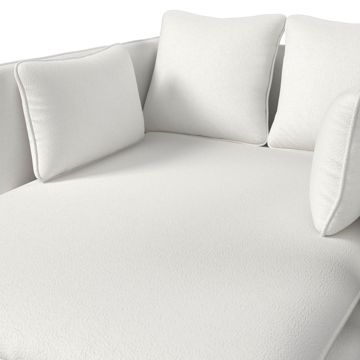 Relaxačné ležadlo SANDY, biela ženilka, max. 140 kg - čierna/biela, Modern, kov/drevo (120/74/160cm) - Bessagi Home