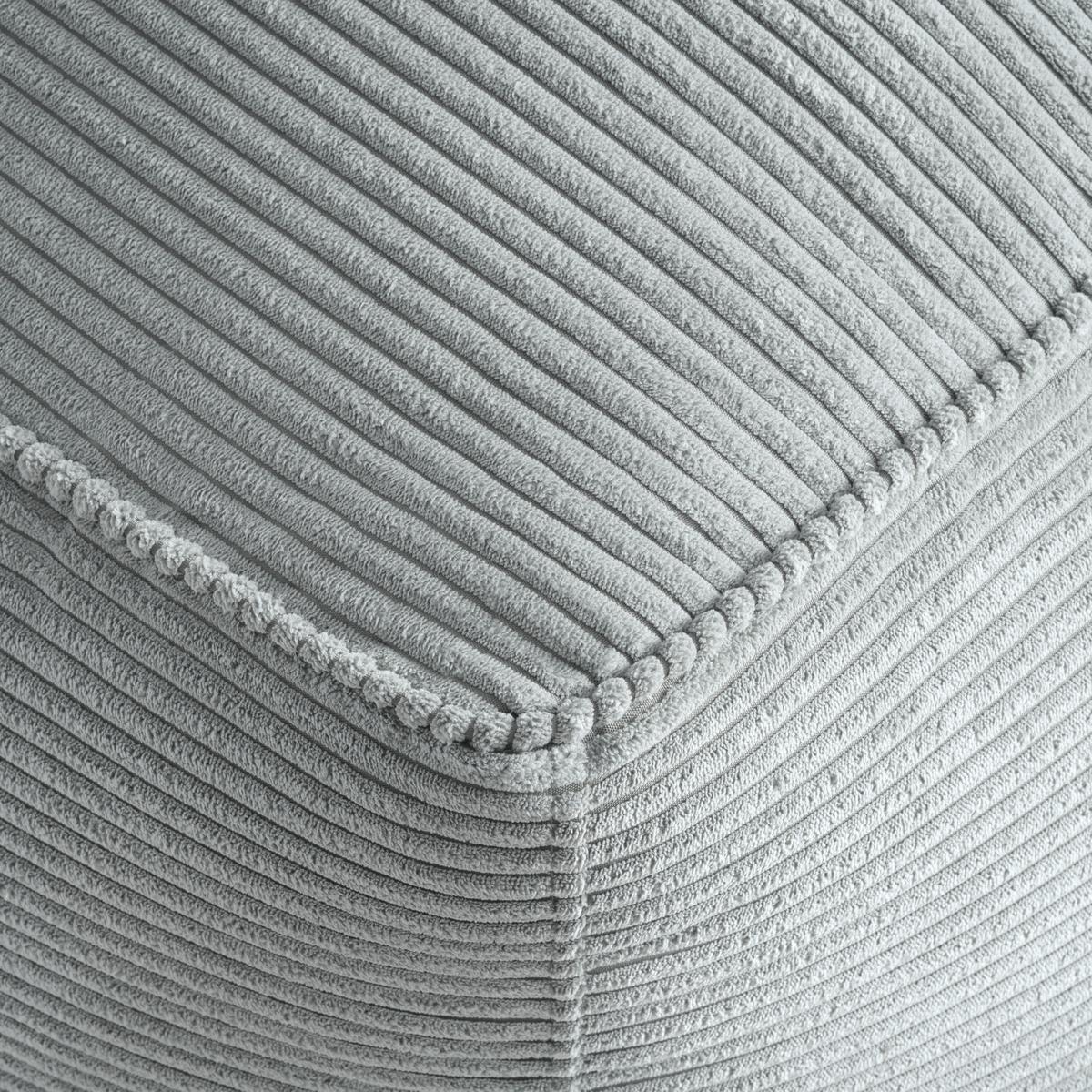 Sedací vak CAROLINE, šedý manšestr, max. 90 kg - šedá, Moderní, textil (75/84/88cm) - Mömax