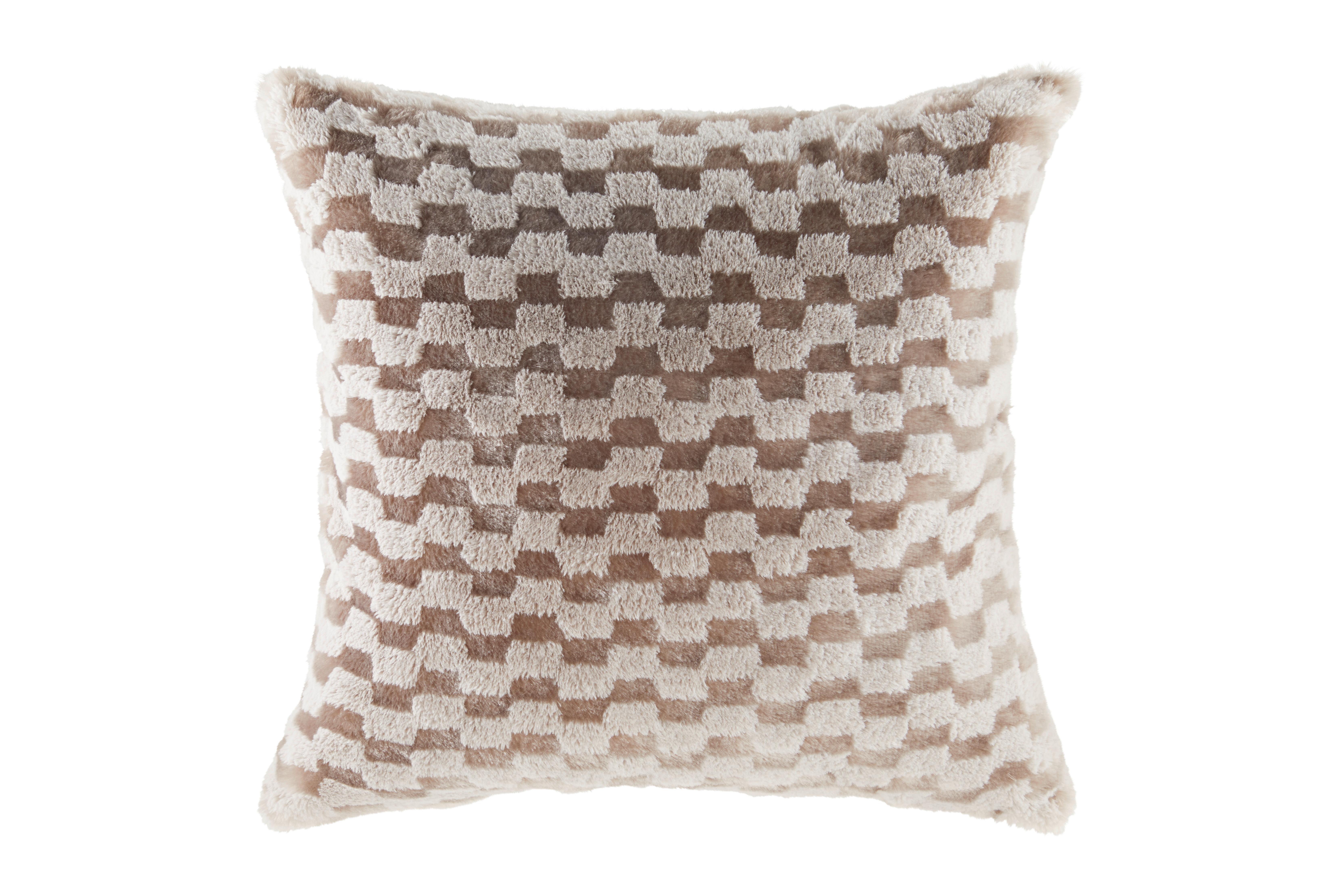 Fellkissen Toronto - Silberfarben, MODERN, Textil (45/45cm) - Luca Bessoni
