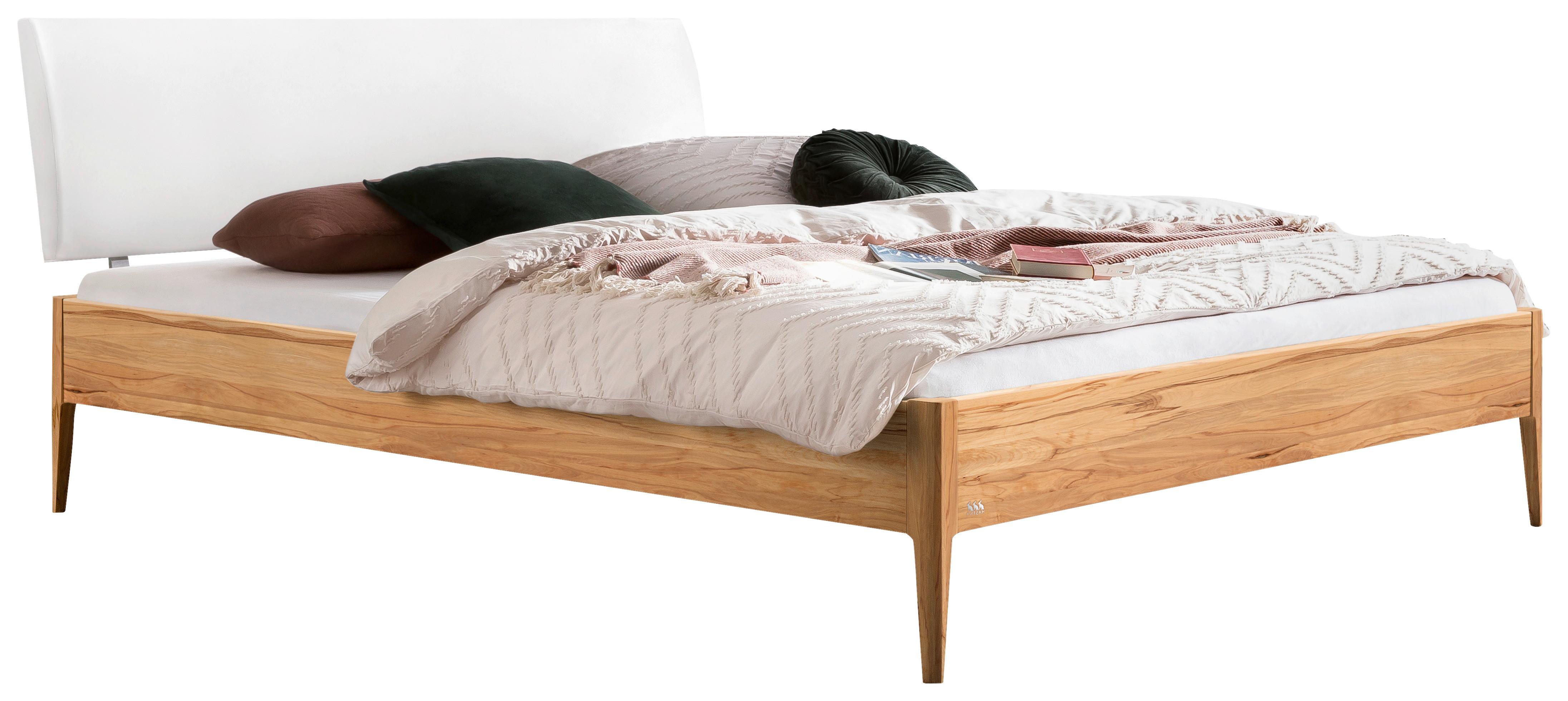 Bett Sestola Buchefarben 140x200 Cm - Buchefarben/Weiß, KONVENTIONELL, Holz/Textil (140/200cm) - Hasena