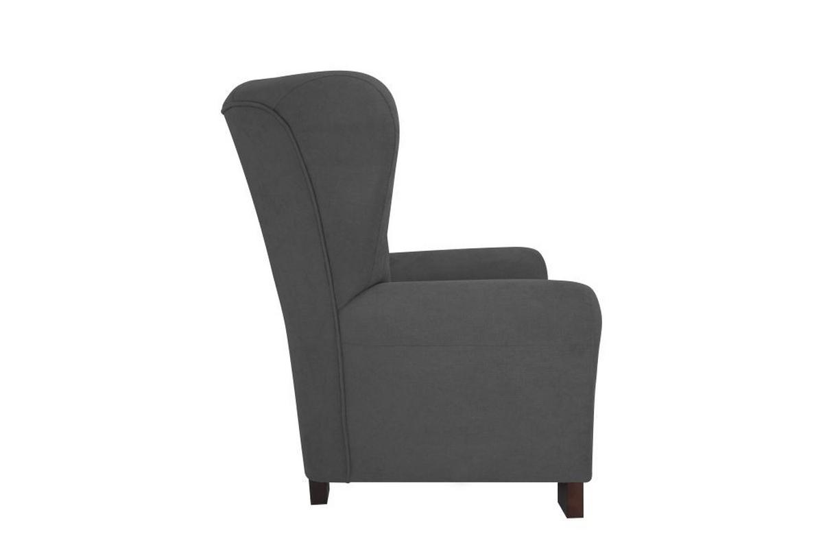 Křeslo ušák CHANDLER, černohnědá - hnědá/černohnědá, Design, dřevo/kompozitní dřevo (95/109/97cm) - Ondega