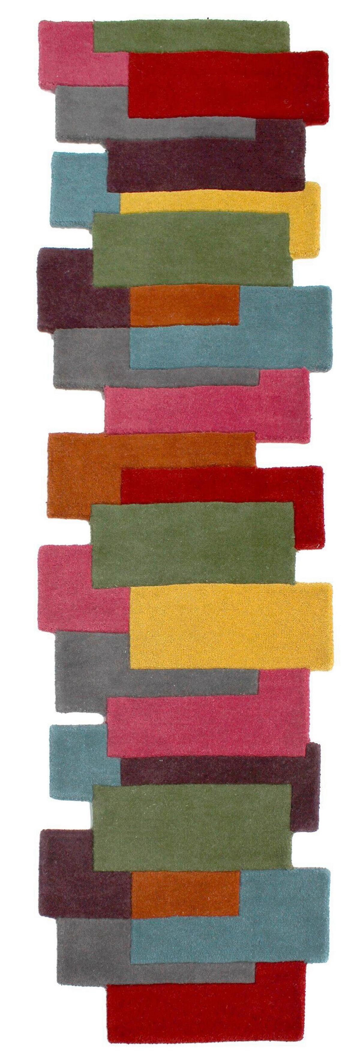 Wollteppich Multicolor 230x60 cm - Multicolor, Basics, Textil (230/60cm)