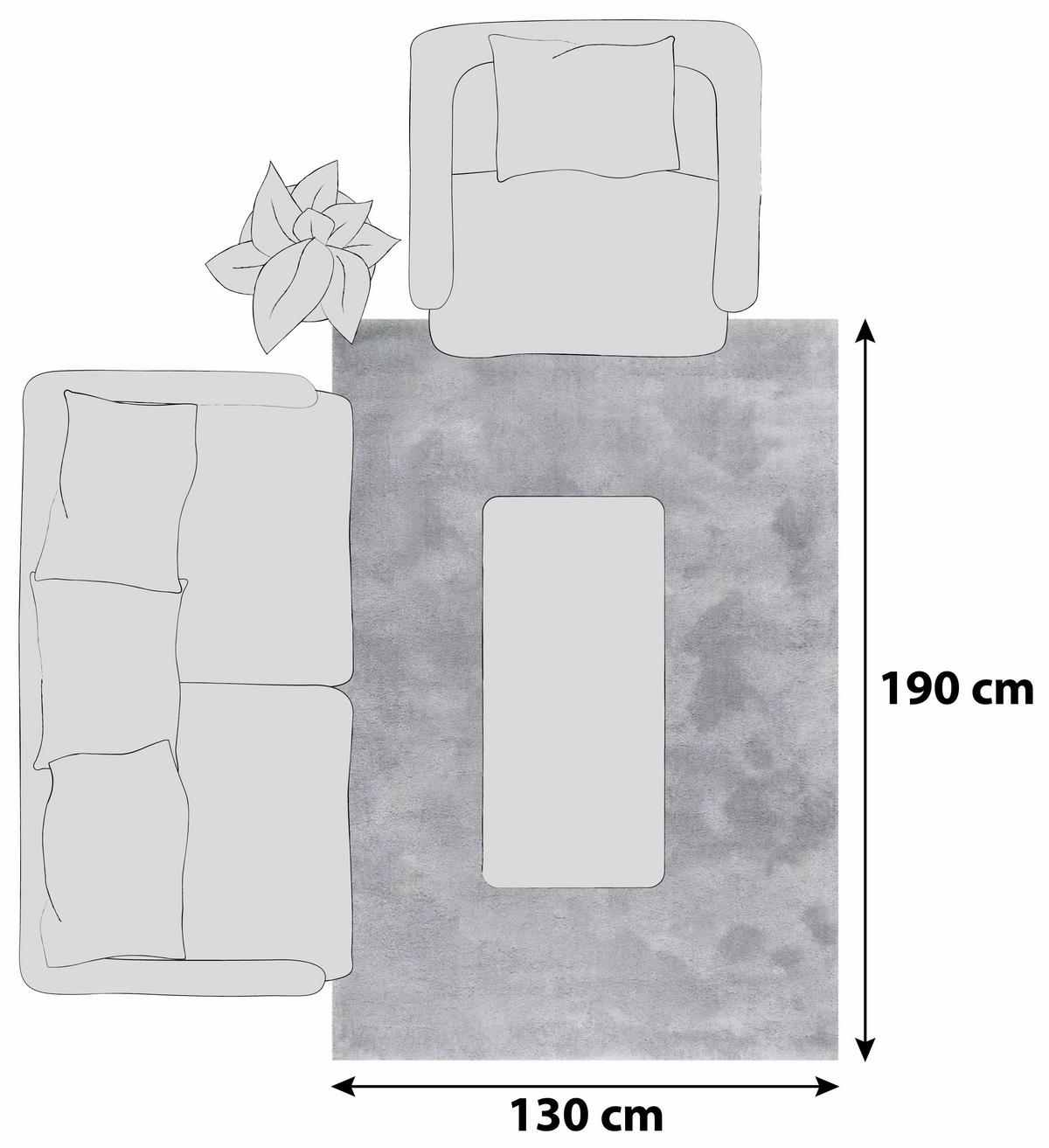 Hochflorteppich Relaxx Hellgrau 130x190 Cm - Hellgrau, Basics, Textil (130/190cm) - Esprit