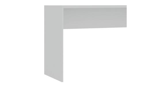 Schreibtisch B135 cm H73 cm Unit, Weiß - Weiß, KONVENTIONELL, Holzwerkstoff (135/73/54,5cm) - Ondega