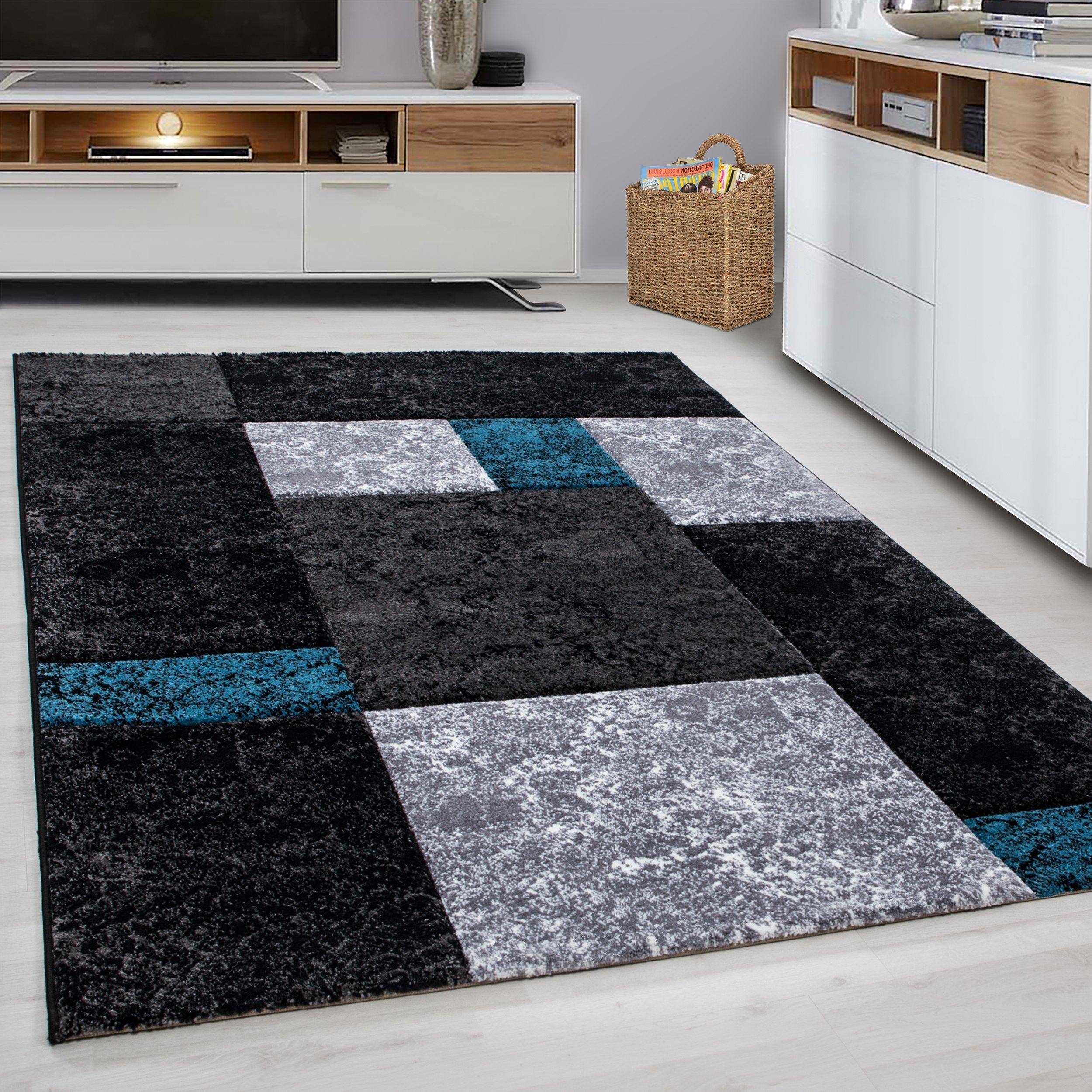 Webteppich Türkis Naturfaser Hawaii 80x150 cm - Türkis, KONVENTIONELL, Textil (80/150cm)