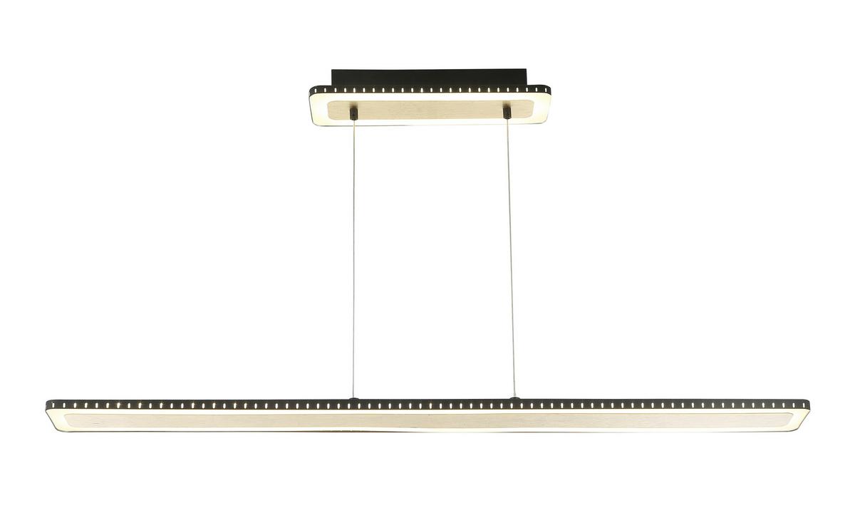 Led-hängeleuchte Go Solaris H: 120 Cm 2-Flammig Dimmbar - Goldfarben/Schwarz, Design, Metall (120/12/120cm)
