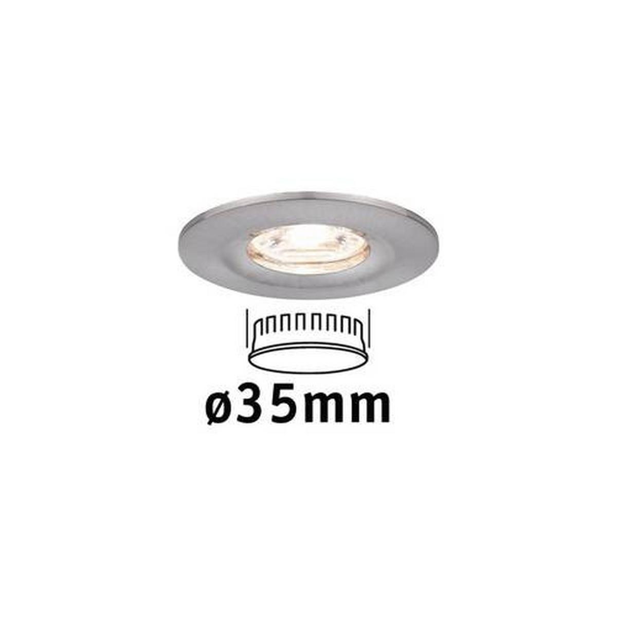 LED-Deckenleuchte Ø 6,5 cm Alufarben Rund - Alufarben, Basics, Metall (6,5cm) - Paulmann