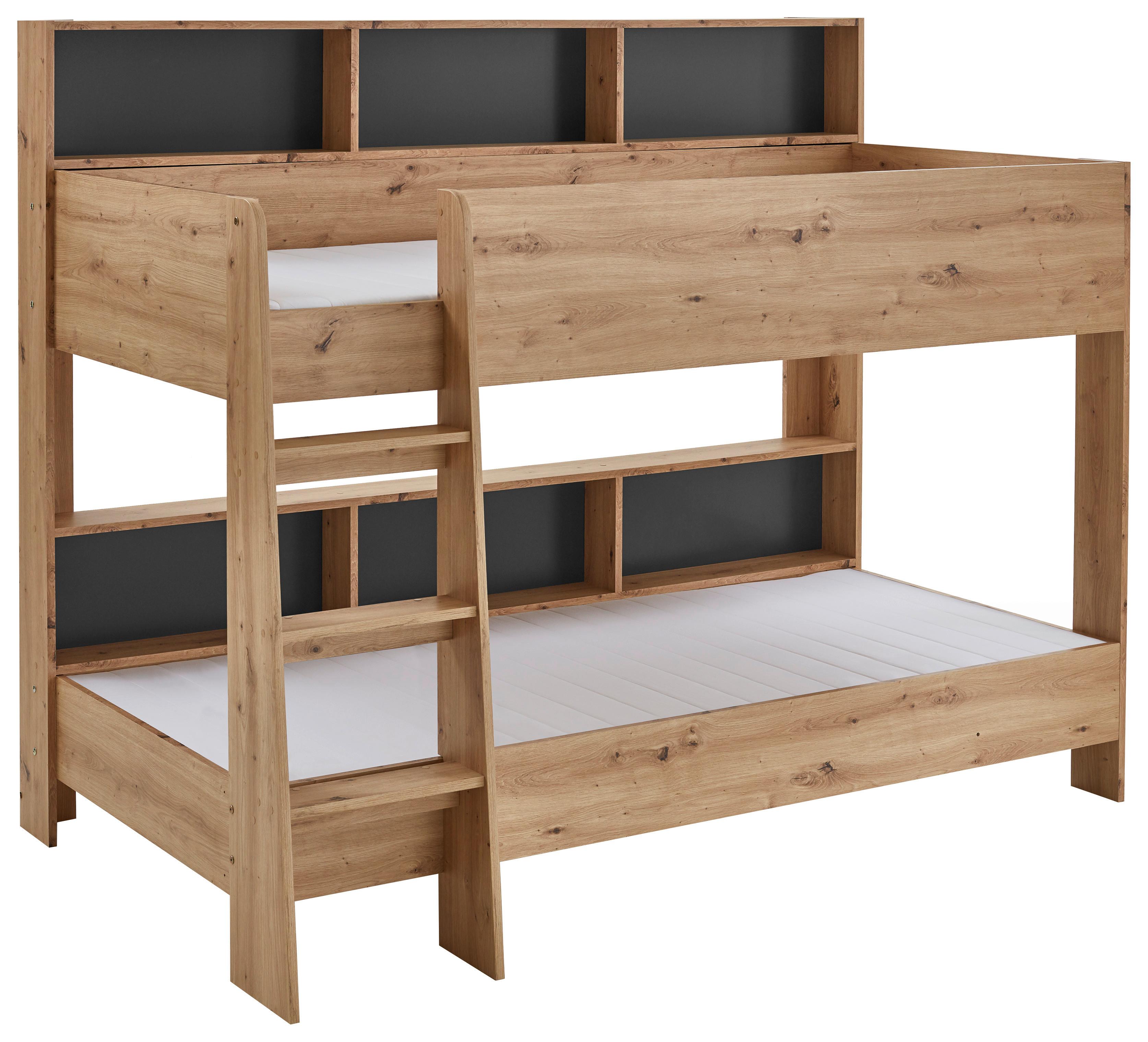 Emeletes Ágy Sway - Artisan tölgy, Konventionell, faalapú anyag (90/200cm)