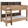 Etagenbett Sway Eiche Artisan Dekor mit Leiter + Regale - Eiche Artisan, KONVENTIONELL, Holzwerkstoff (90/200cm)