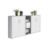 Office Edition B: 213 cm Grau/Weiß - Weiß/Grau, MODERN, Holzwerkstoff (213/114/33cm) - MID.YOU