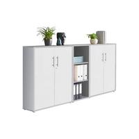 Office Edition B: 213 Cm Grau/weiß - Weiß/Grau, MODERN, Holzwerkstoff (213/114/33cm) - MID.YOU