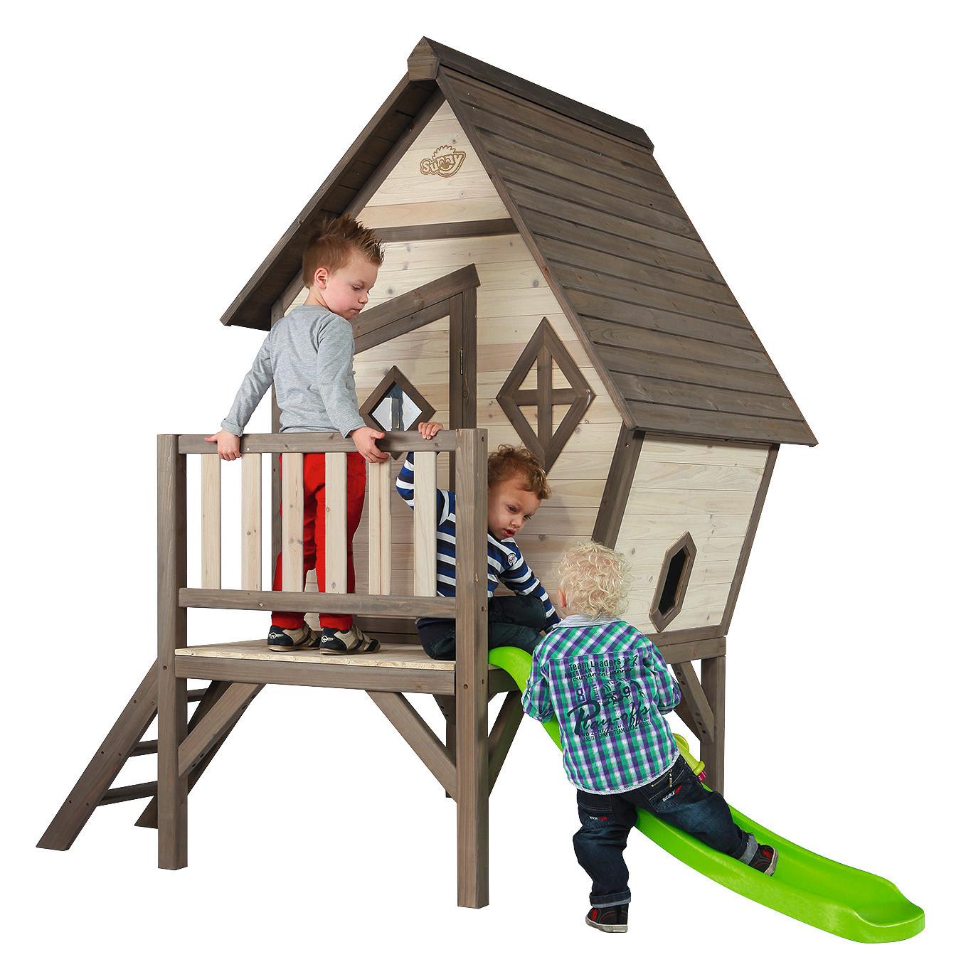 Domek Na Hraní Plaxhouse Cabin Xl - tmavě hnědá/hnědá, Konvenční, dřevo (260/215/167cm)