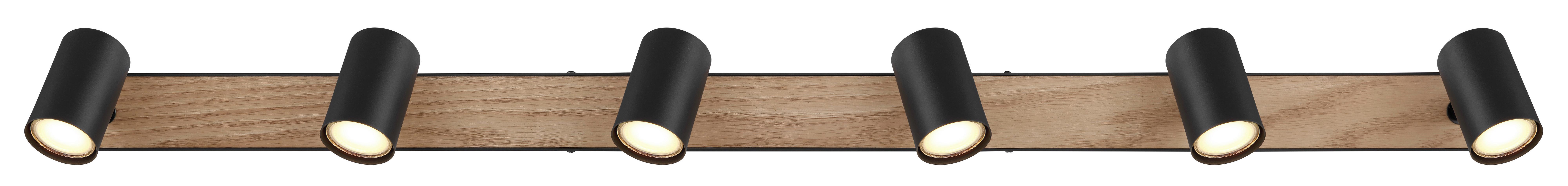 Strahler 57911-6dbw - Dunkelbraun/Schwarz, Natur, Holzwerkstoff/Metall (115/6/13,5cm) - Globo