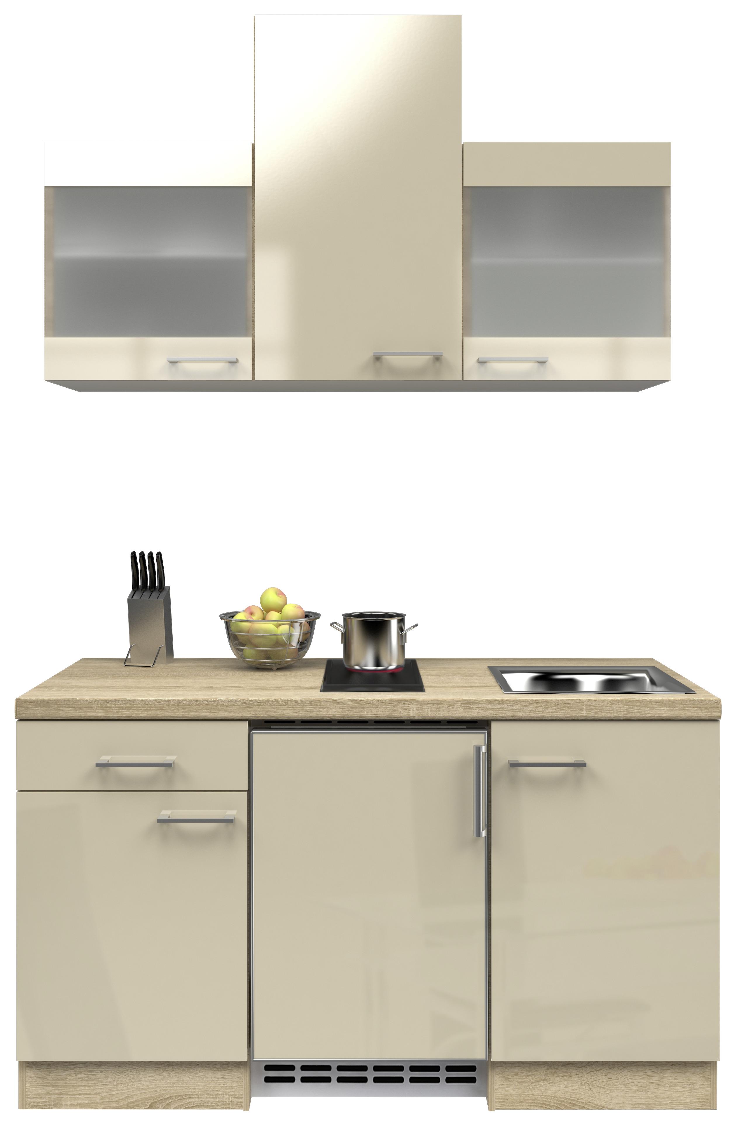 MID.YOU Küchenzeile Nepal mit Geräten 150 cm Kaschmir/Eiche Dekor