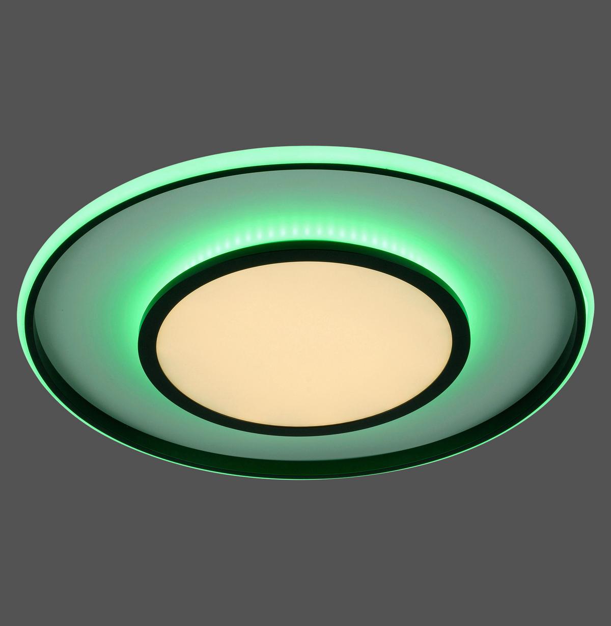 LED-Deckenleuchte Arenda Ø 60 cm dimmbar mit Farbwechsler - Schwarz, Design, Kunststoff/Metall (60/10cm)