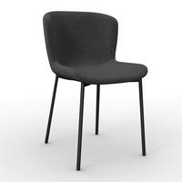 ŽIDLE NOEMIE - černá/tmavě šedá, Moderní, kov/dřevo (49/81/54cm) - Bessagi Home