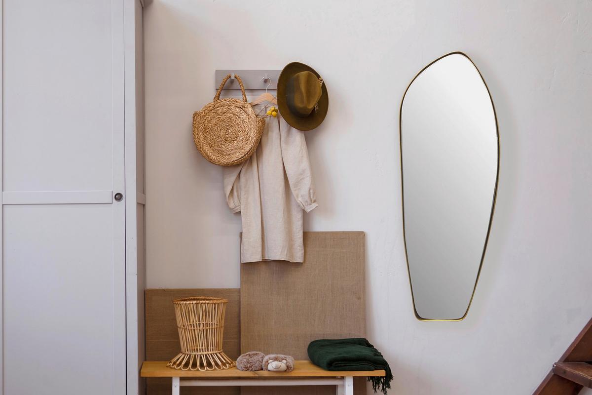 Wandspiegel Goldfarben B: 33 Cm - Goldfarben, Design, Glas/Metall (33/90/2,5cm) - MID.YOU