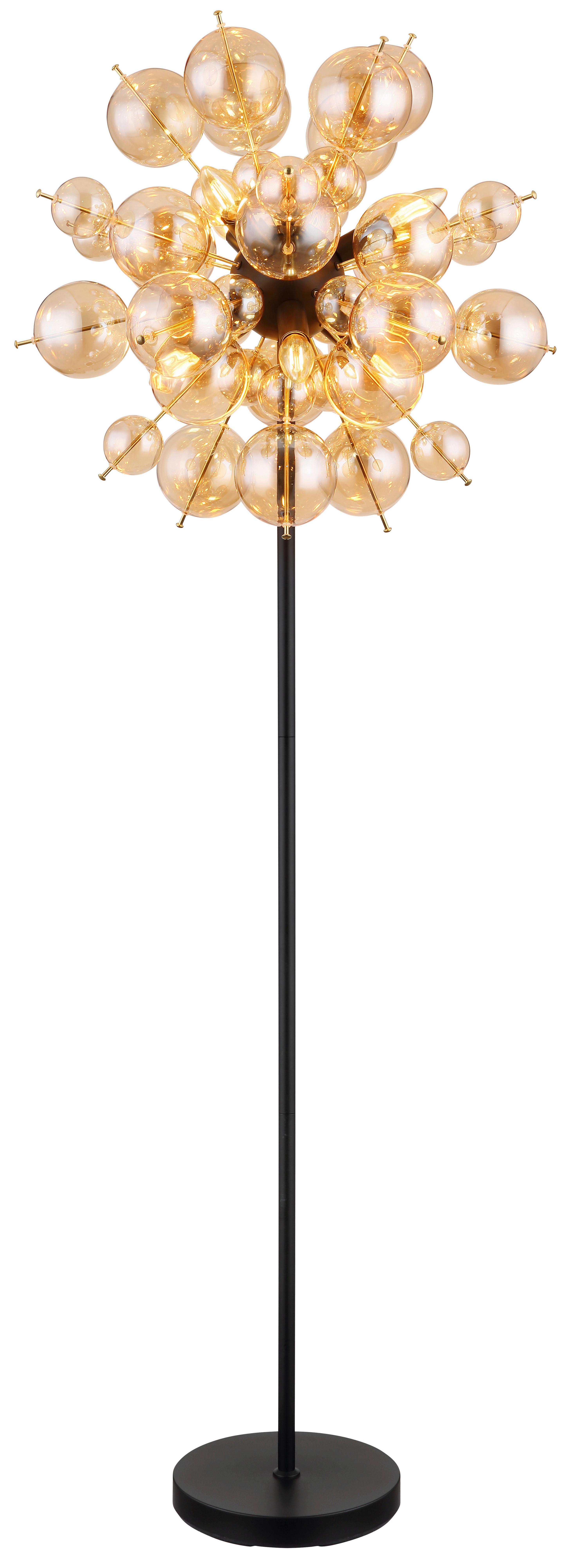 Állólámpa 15633sa - fekete/aranyszínű, Konventionell, Üveg/fém (55/155cm) - Globo