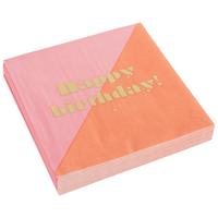 Servítka KAI - oranžová/růžová, papír (33/33cm)