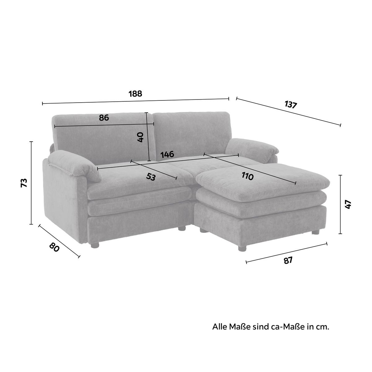 2-dielna súprava ALESSIA, zelená ženilka, max. 360 kg - čierna/zelená, Modern, drevo/textil (188/137cm) - Bessagi Home