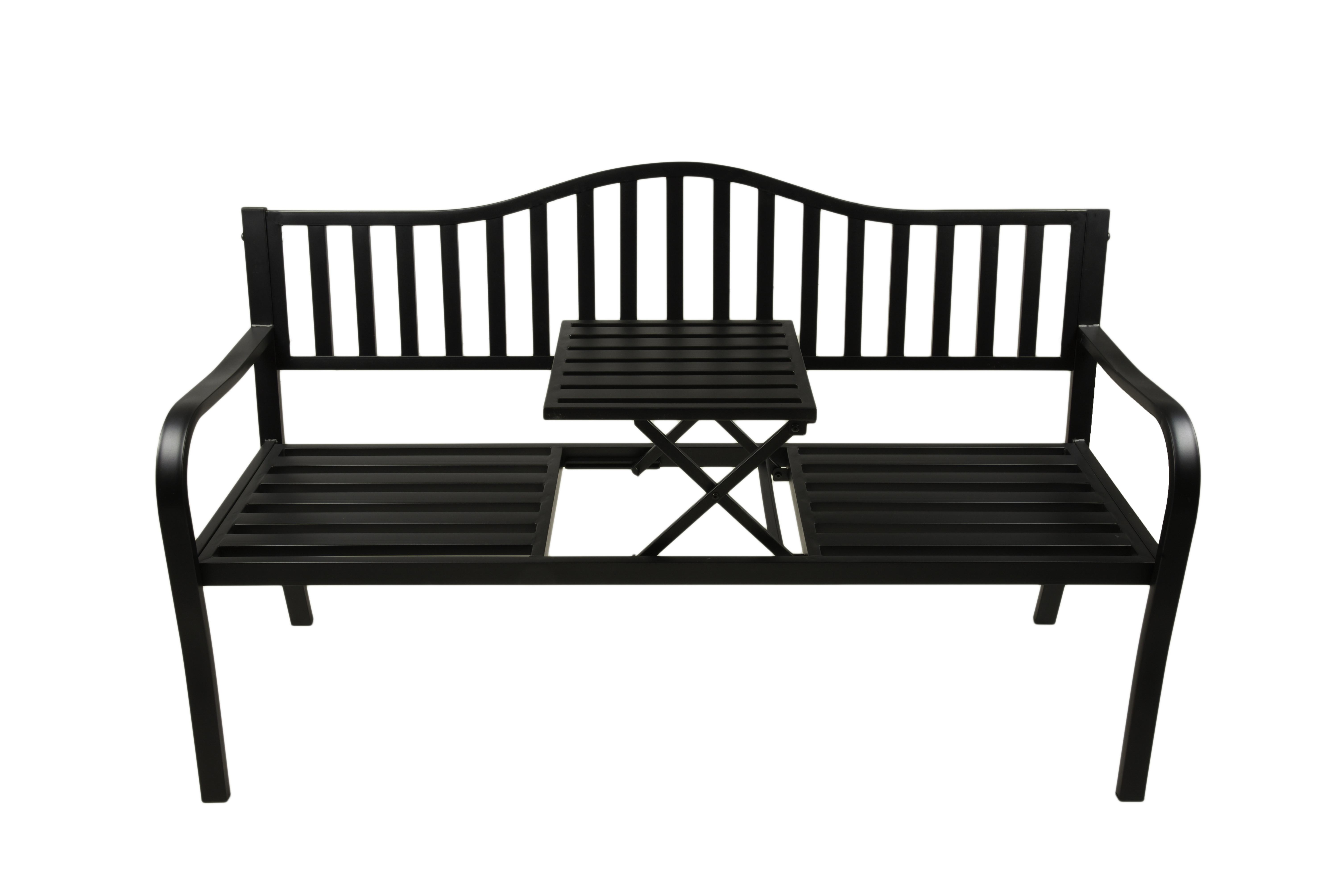 Gartenbank Segula - Anthrazit, Basics, Metall (150/89/60cm) - Gardenson