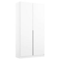 Drehtürenschrank B: 91 cm Alabama, Weiß - Weiß, MODERN, Holzwerkstoff (91/229/54cm) - Rauch Möbel