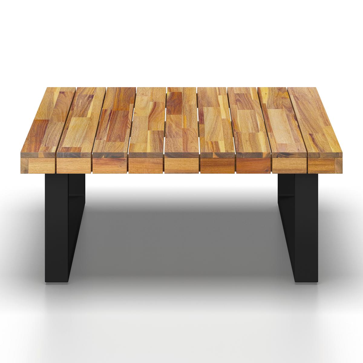 TERASOVÁ SEDACÍ SOUPRAVA CRISTINA - černá/krémová, Moderní, kov/dřevo (254/78/82cm) - Bessagi Garden