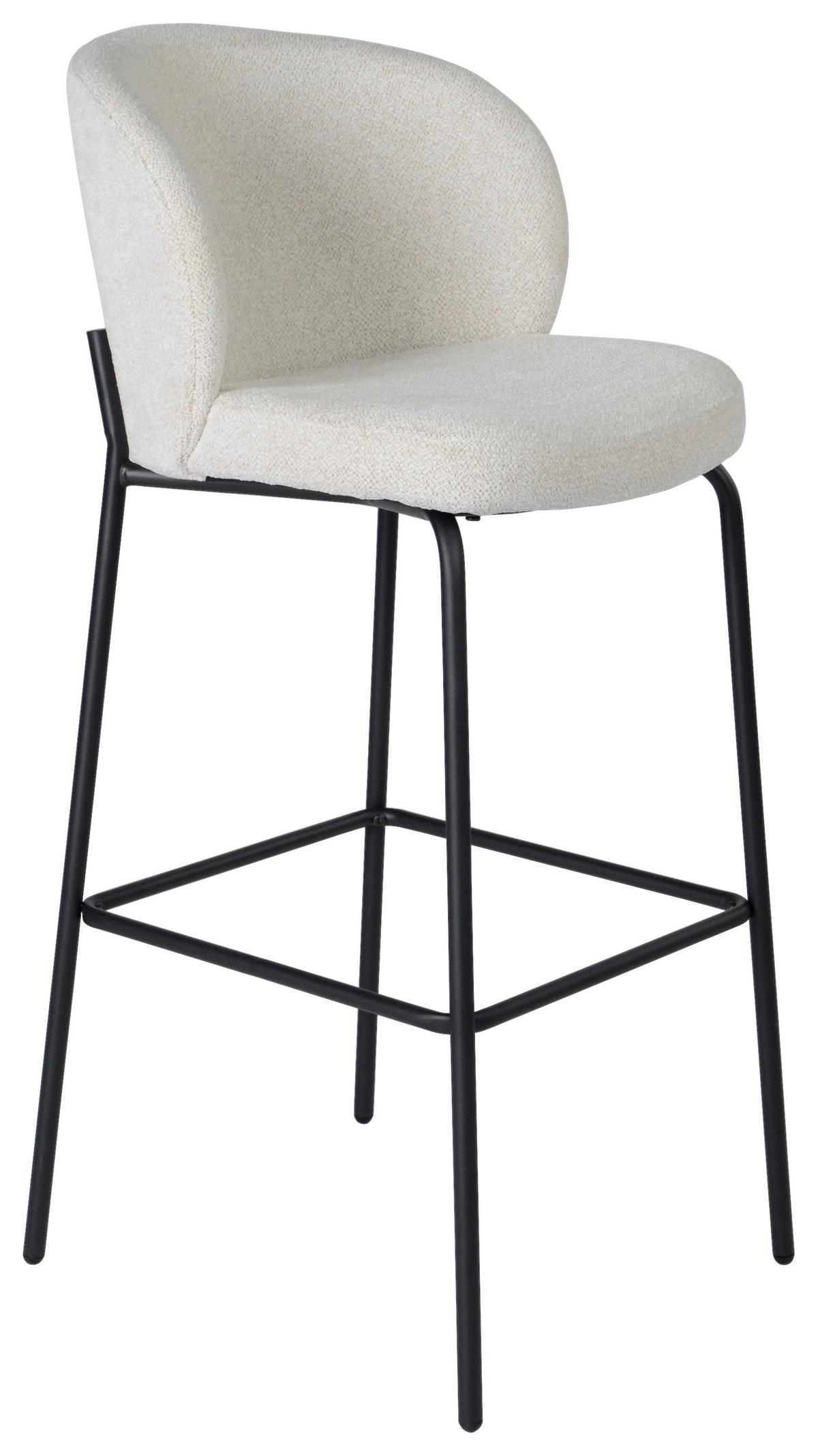 Barová židle béžová/černá - černá/béžová, Moderní, kov/dřevo (47/102/54cm) - Premium Living