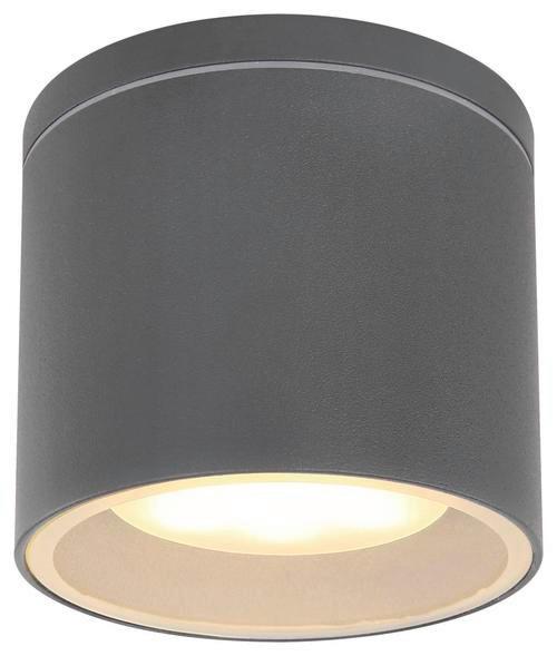 Led Außendeckenleuchte Alcala 11 Watt Metall/glas - Klar/Anthrazit, Basics, Glas/Metall (10,8/9,6cm) - Globo