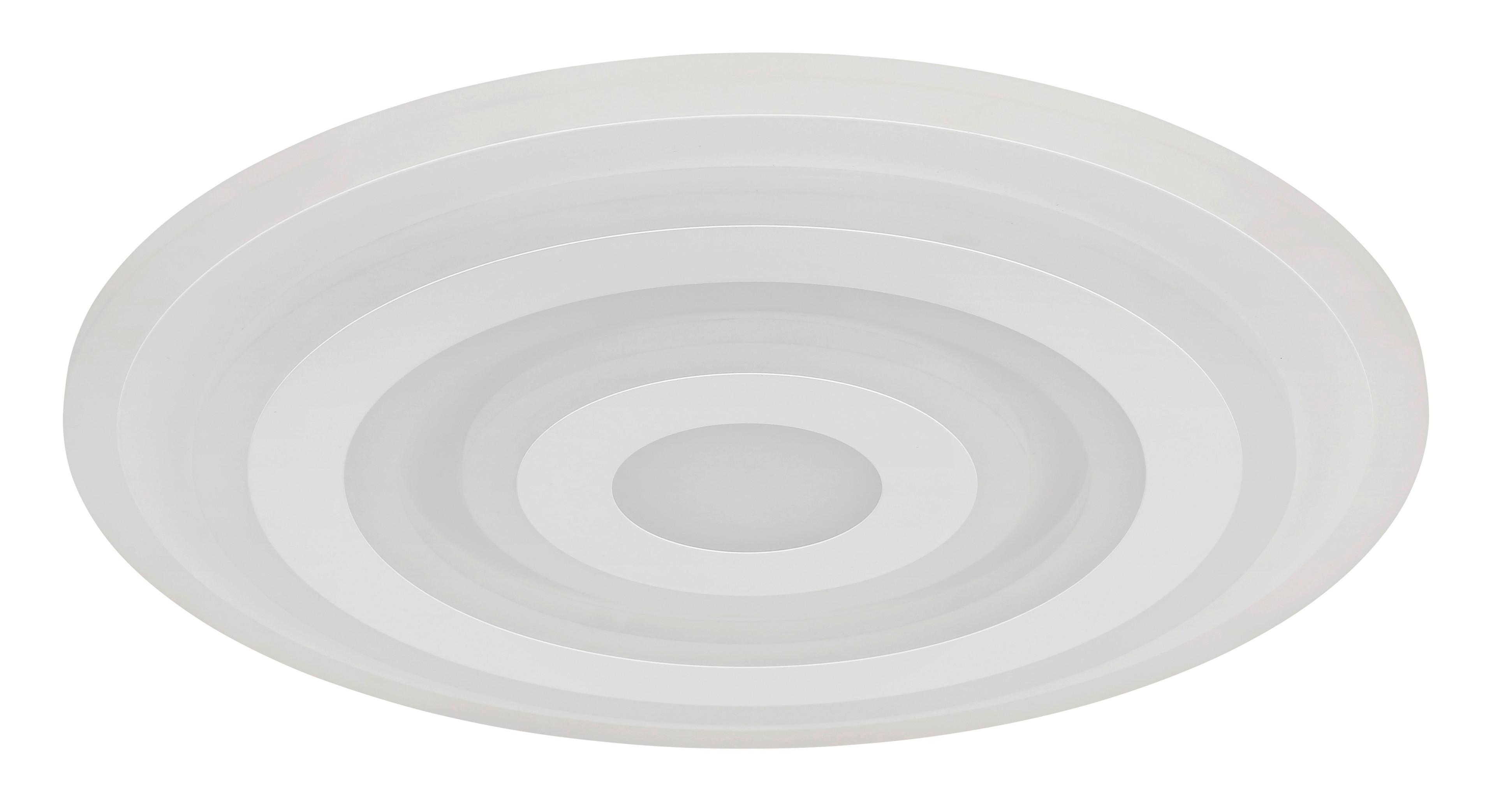 Led-deckenleuchte 48554-20 - Opal/Weiß, KONVENTIONELL, Kunststoff/Metall (40/5cm) - Globo