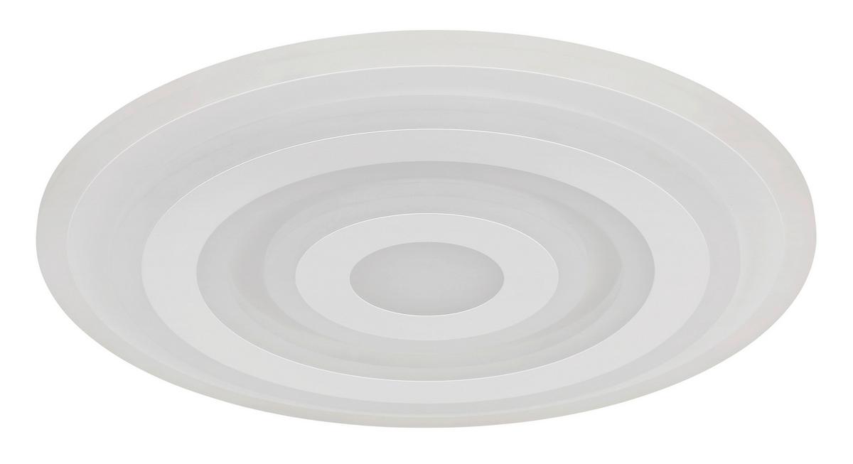 Led-deckenleuchte 48554-20 - Opal/Weiß, KONVENTIONELL, Kunststoff/Metall (40/5cm) - Globo