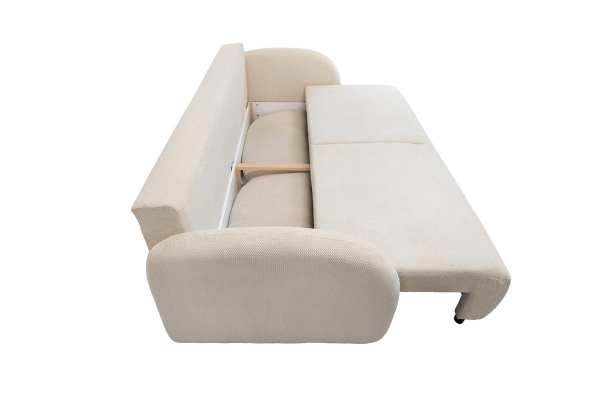 Rozkládací pohovka ROMA, béžová - černá/béžová, Design, textil (230/90/105cm)