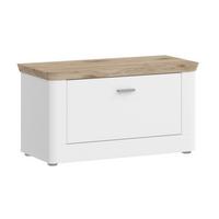 Garderobenbank Michigan B:79 cm 1 Klappe Weiß - Weiß, LIFESTYLE, Holzwerkstoff (79/44/37cm) - MID.YOU