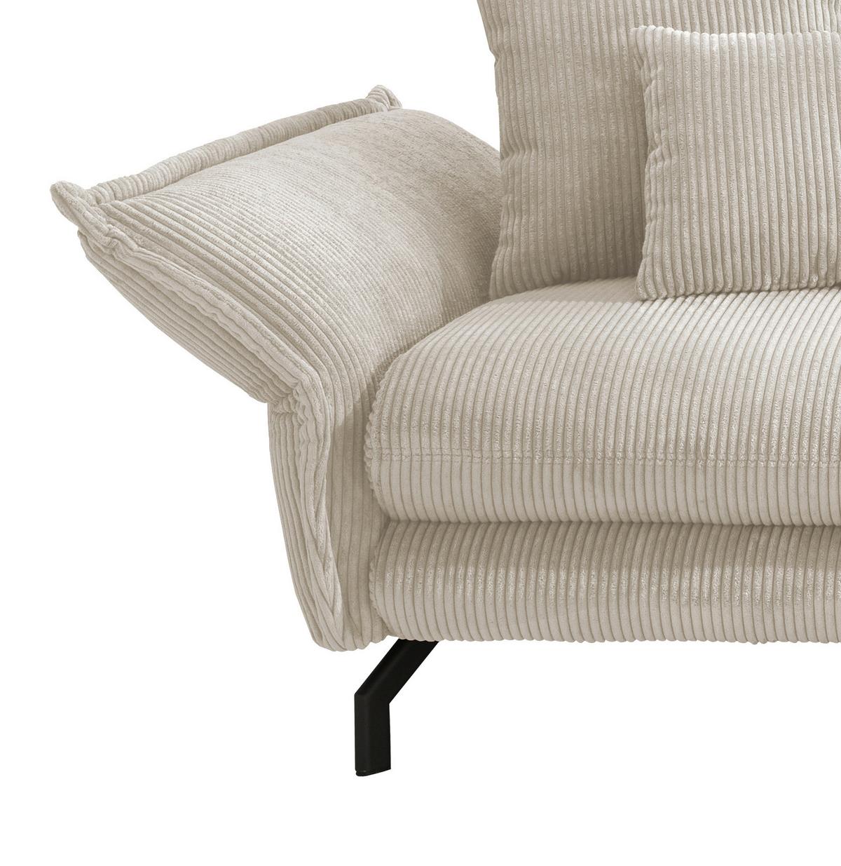 Ecksofa Lava Beige S: 255/180 Cm - Beige/Schwarz, MODERN, Textil (255/180cm) - Livetastic