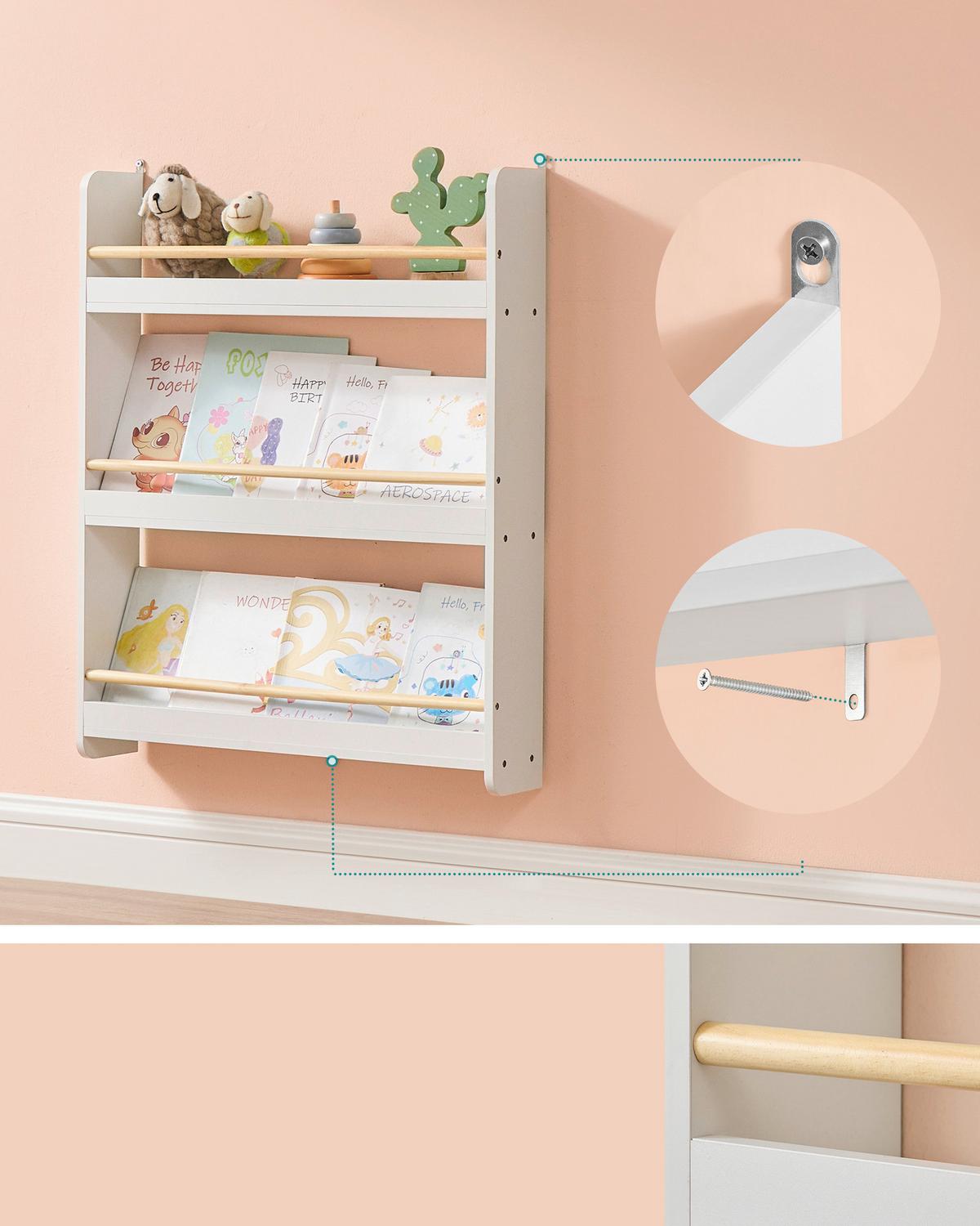 Kinderregal Kid Bookcase Naturfarben/Weiß B: 60 cm - Naturfarben/Weiß, MODERN, Holz/Holzwerkstoff (60/75/12cm) - MID.YOU