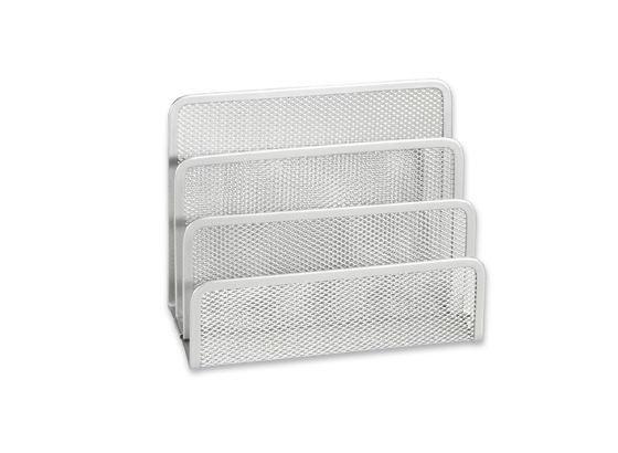 Irattartó Mesh 680001 - ezüst színű, fém (17,5/8,2/13,5cm) - HOMEZONE Irattartó Mesh 680001 - ezüst színű, fém (17,5/8,2/13,5cm) - HOMEZONE