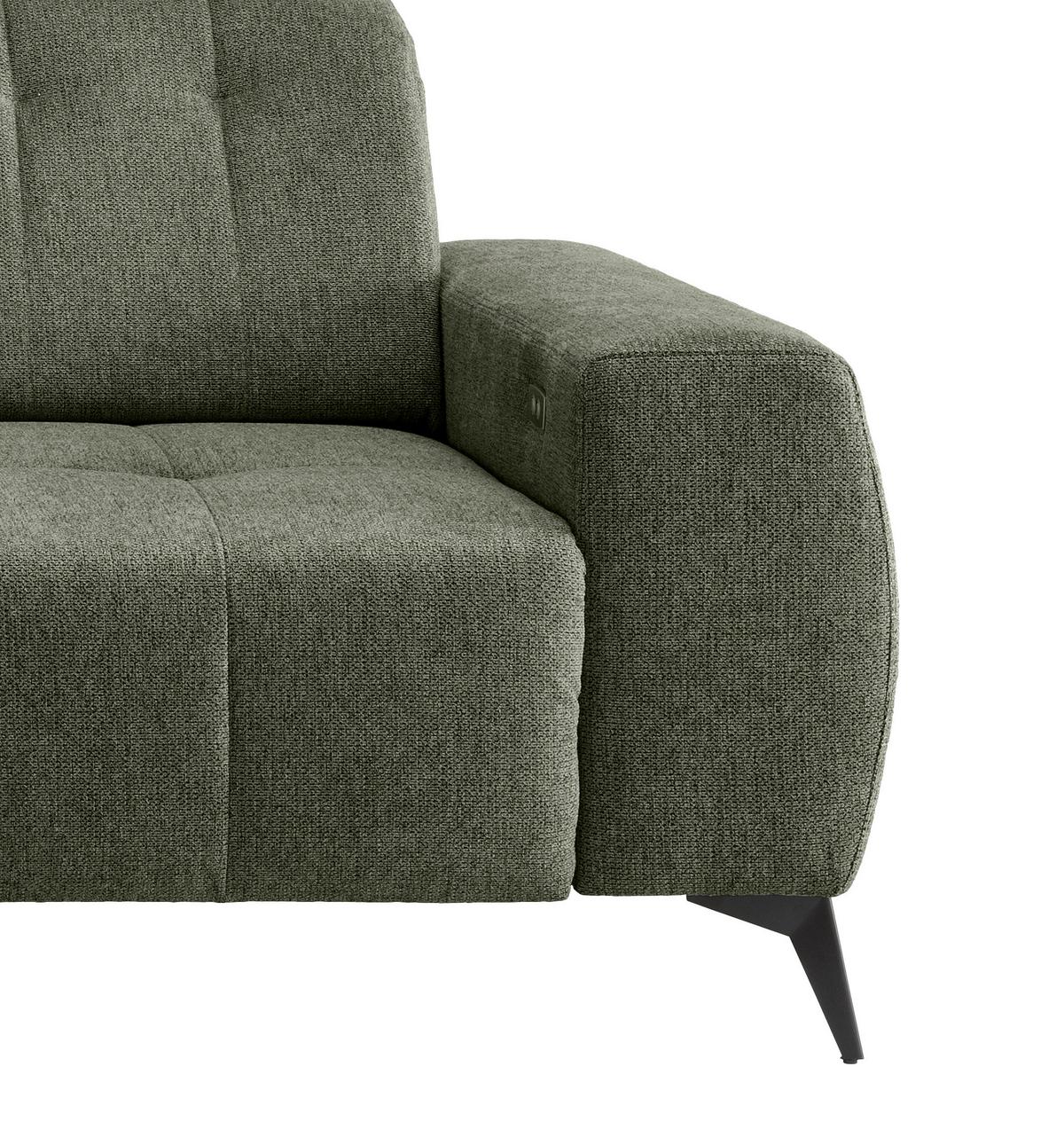 Ecksofa Sano, Grün S: 180x258 cm - Schwarz/Grün, MODERN, Textil (180/258cm) - Livetastic