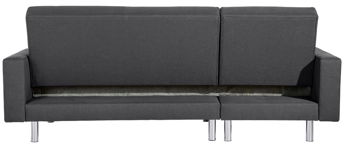 Ecksofa mit Schlaffunktion Just Fashion Graphitfarben - Chromfarben/Graphitfarben, KONVENTIONELL, Textil (152/230cm) - Max Winzer
